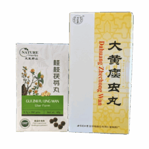 Gui Zhi Fu Ling & Da Huang Zhe Chong Wan (waxed pills) pack for breast hyperplasia, ovarian cysts or fibroids (extra powerful)