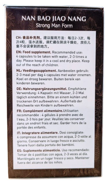 Nan Bao Jiao Nang for male reproductive health, kidneys’ deficiency and general male health - Image 2